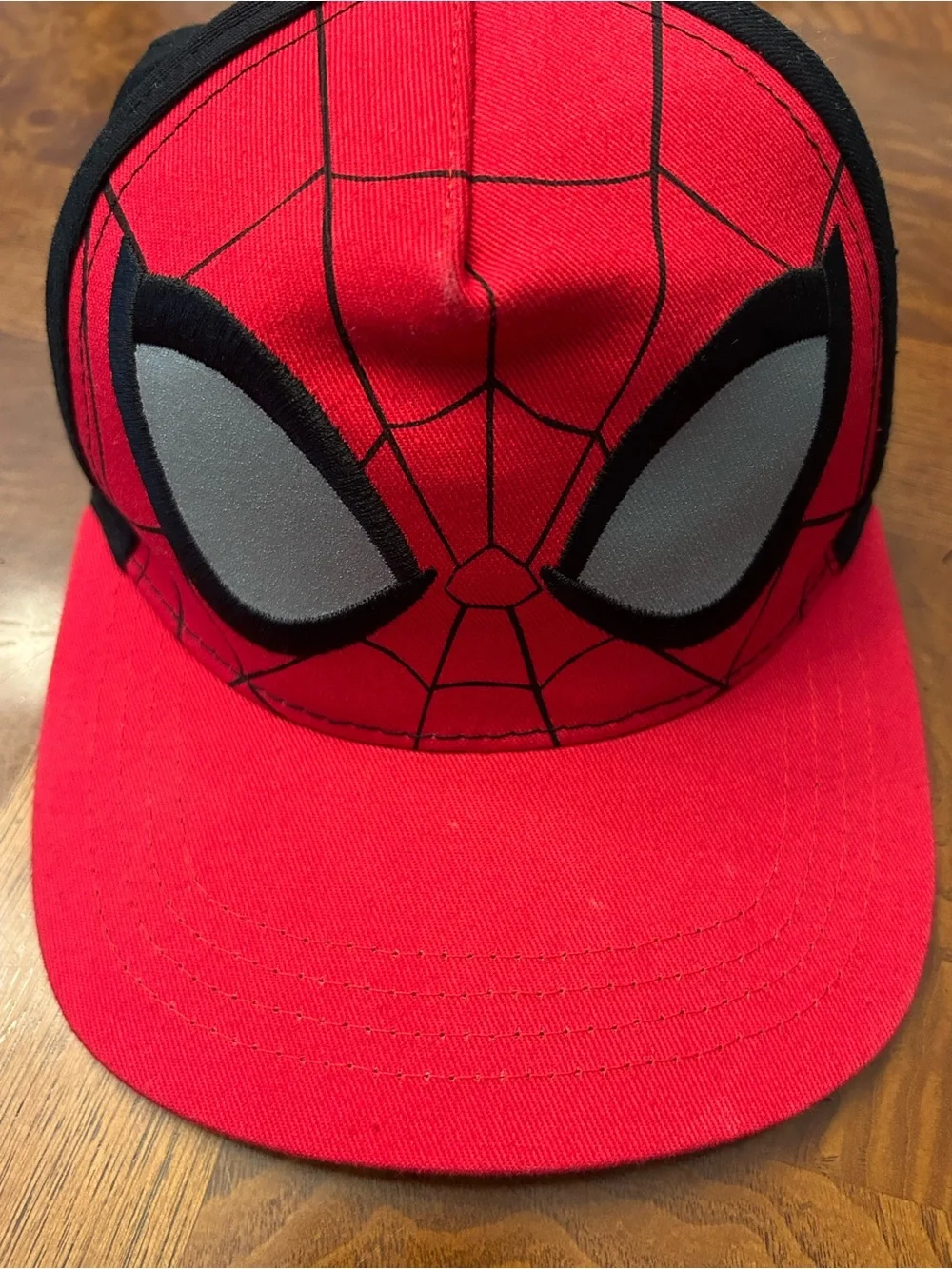 Marvel Spider-Man Red and Black Kids Cap with Eye Details